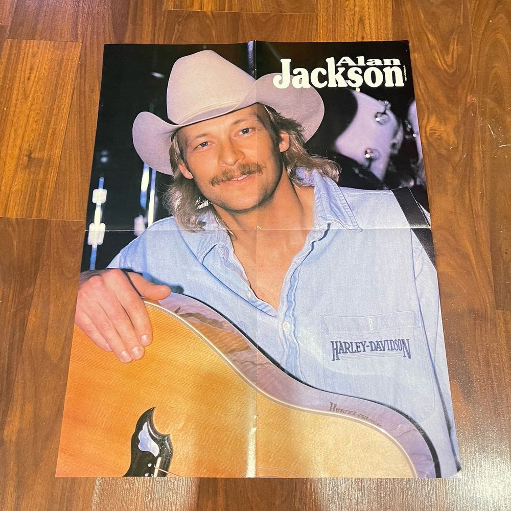 Vintage Country Music Magazine Poster Garth Brooks Alan Jackson 2‎ Side 16x21